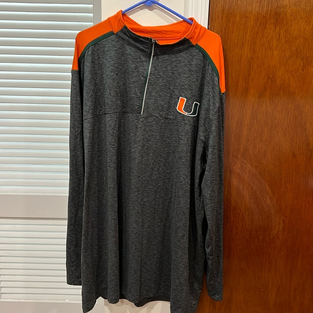 University of Miami hurricanes half zip 3XL